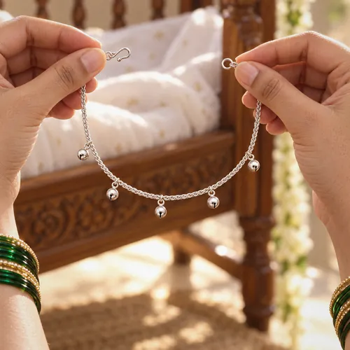 Baby Silver Arunakodi (Waist Chain) - alternative view