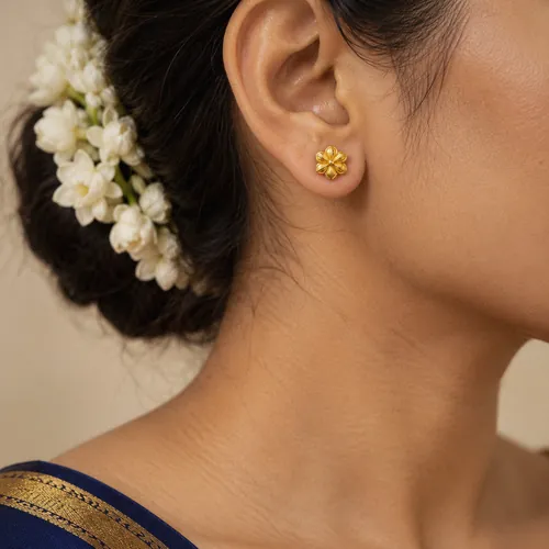 22K Gold Studs (BIS Hallmarked) - alternative view