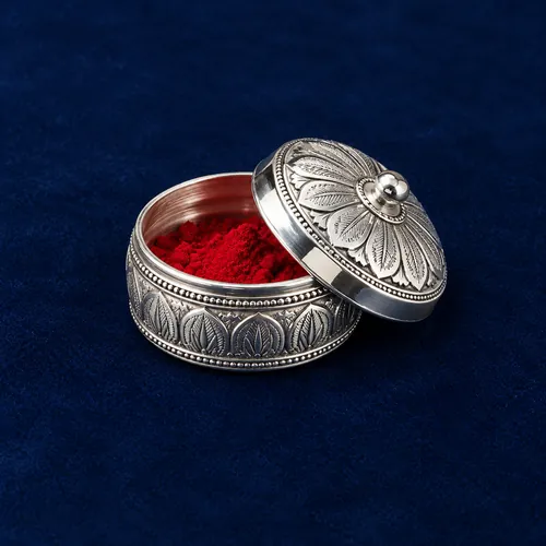 Silver Kumkum Box