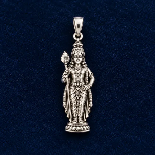 Silver Murugan Pendant