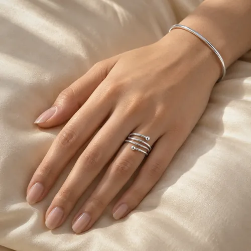 Silver Ring That Opens into a Bangle - alternative view